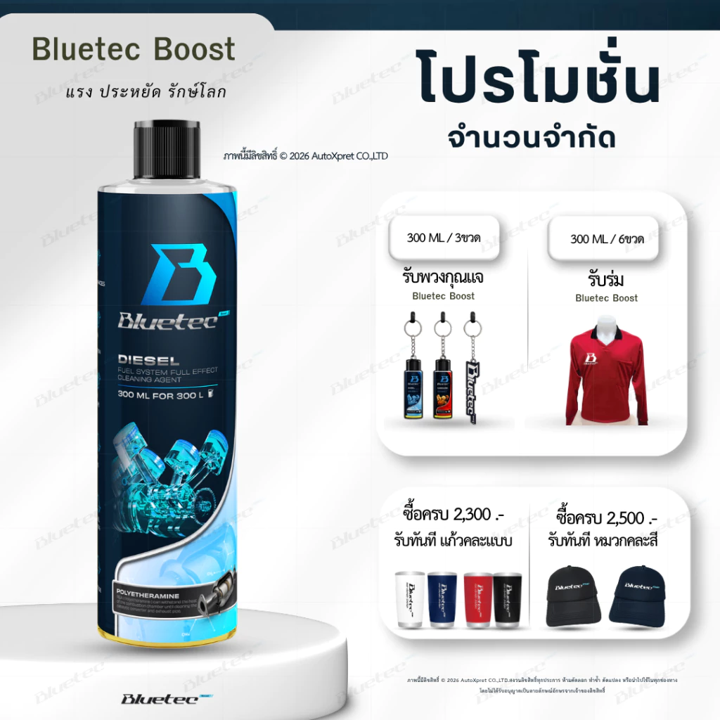 Bluetecboost น้ำยาล้างหัวฉีด ล้างแคต เคลือบเพิ่มประสิทธิภาพ เพิ่มการเผาไหม้ (1ml:1L) ถัง-ท่อ ครบจบในขวดเดียว thumbnail 6