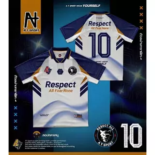 เสื้อพิมพ์ลาย A T SPORT รุ่น A T RESPECT(คอปก) ผ้าดาวกระจาย ปกทอสำเร็จ ใส่เที่ยวและออกทริปใส่เป็นกลุ่ม ใส่ออกกำลังกาย