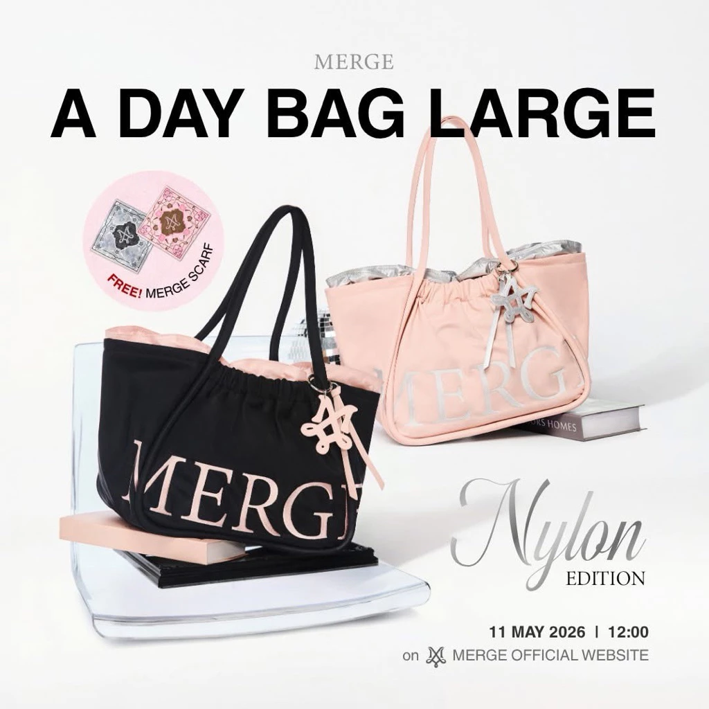 ส่งด่วน แมส🚀Merge A Day Bag Nylon L รุ่นใหม่แถมผ้า ของแท้100% ใหม่มือ1