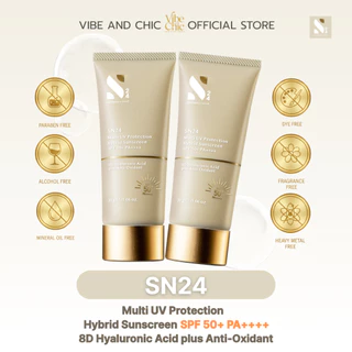 [2 หลอด] SN24 Multi UV Protection Hybrid Sunscreen SPF50+ PA++++ ครีมกันแดดสูตรแพทย์ผิวหนัง