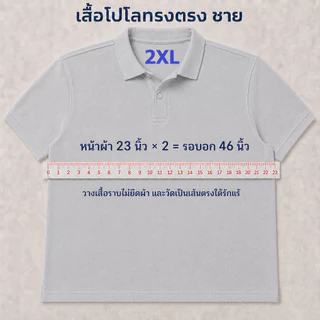 Ananya เสื้อโปโลผู้ชาย มีกระเป๋าเสื้อ โทนสีสุภาพ ใส่ทำงาน/ลำลอง อก 40-52นิ้ว