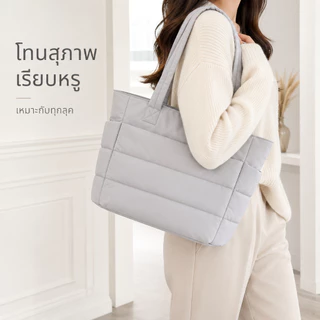 G&M,G กระเป๋าผ้าใบผ้าฝ้ายยับสำหรับผู้หญิง มีน้ำหนักเบาและนุ่ม อเนกประสงค์ กันน้ำ