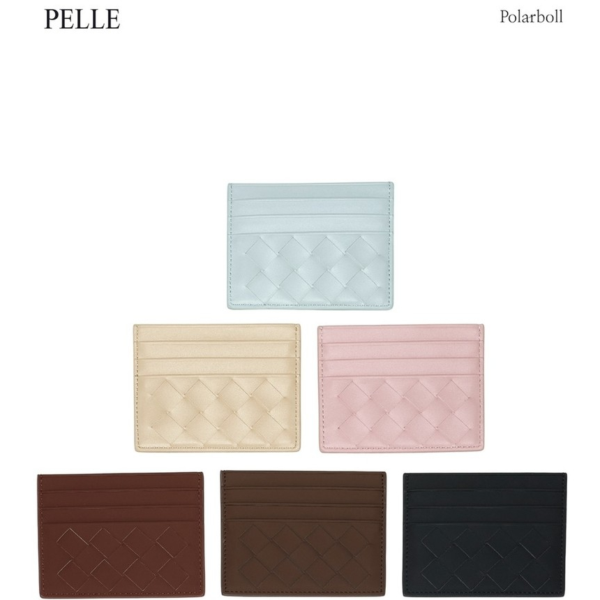 POLARBOLL - PELLE กระเป๋าใส่บัตรหนังPU สาน
