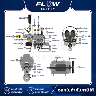 Flow Energy Official | B2 Extra อะไหล่เครื่องฉีดน้ำแรงดันสูง (เฉพาะหัวปั๊มรุ่นมีเกจแรงดัน) | ตะกร้า 2