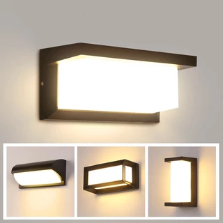 LED โคมไฟติดผนัง โคมไฟติดผนังกลางแจ้ง กันน้ำ IP65 โคมติดกำแพง สําหรับตกแต่งสวน กลางแจ้ง ระเบียง โคมไฟภายนอก