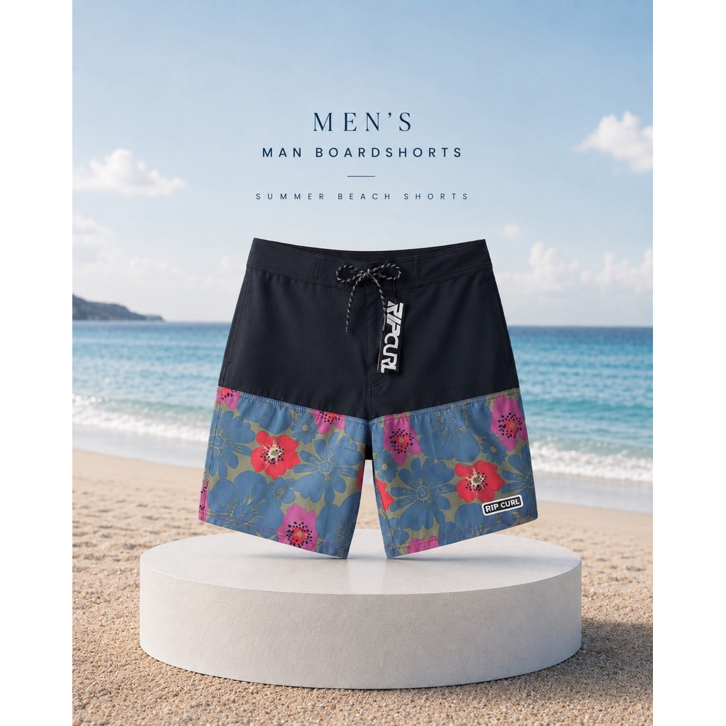 Midnight Bloom | Quick-Dry Men's Swim Shorts