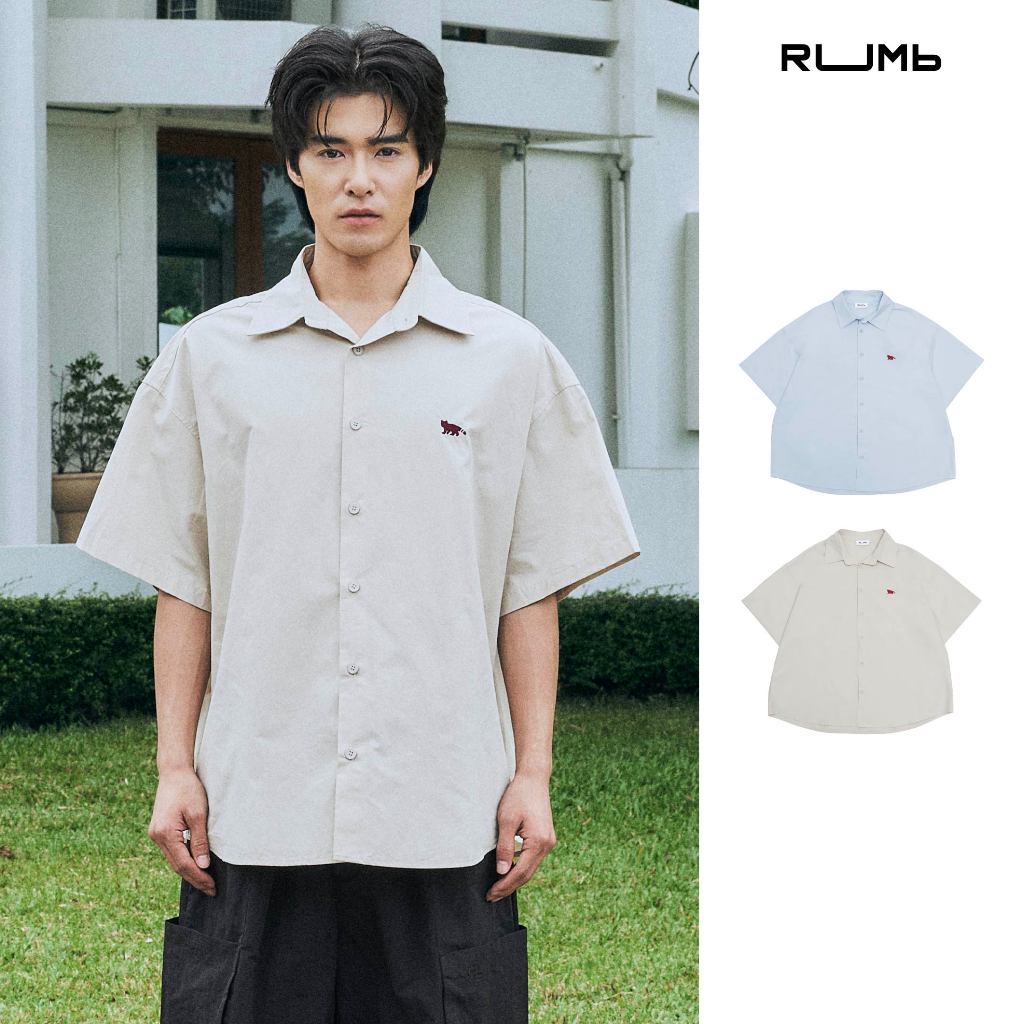 RUMb - เสื้อเชิ้ต แขนสั้น Oversize รุ่น KONNICHIWA SHIRT - Col. REBORN