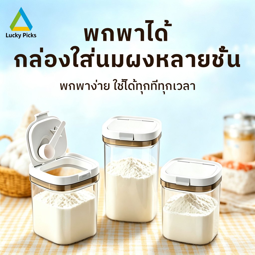 【มีช้อนและแผ่นขูด】 กระปุกเก็บนมผง กล่องปิดผนึก ป้องกันรังสียูวี ปลอด BPA โถนมผงสุญญากาศ อาหารแบบใช้ซ้ําได้ โถปิดผนึก