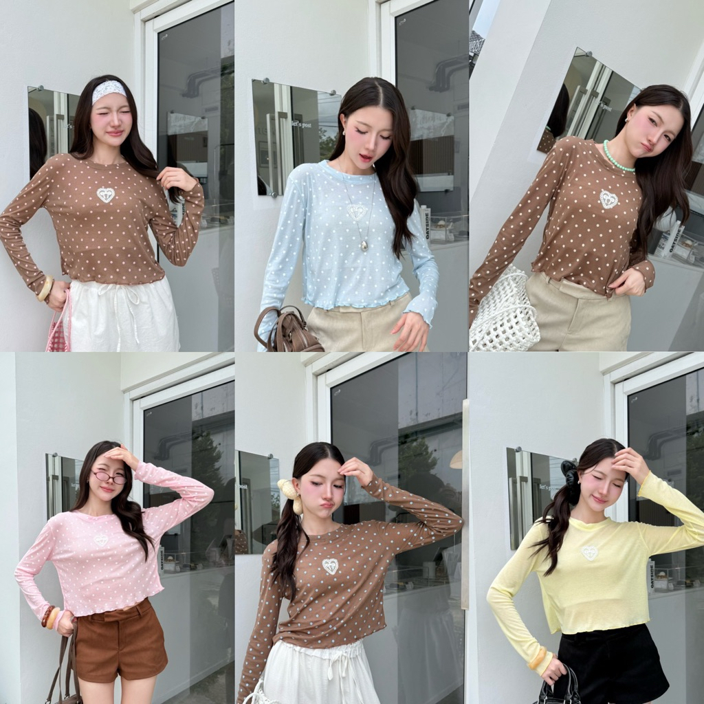 Khun studio เสื้อแขนยาวขอบหยัก