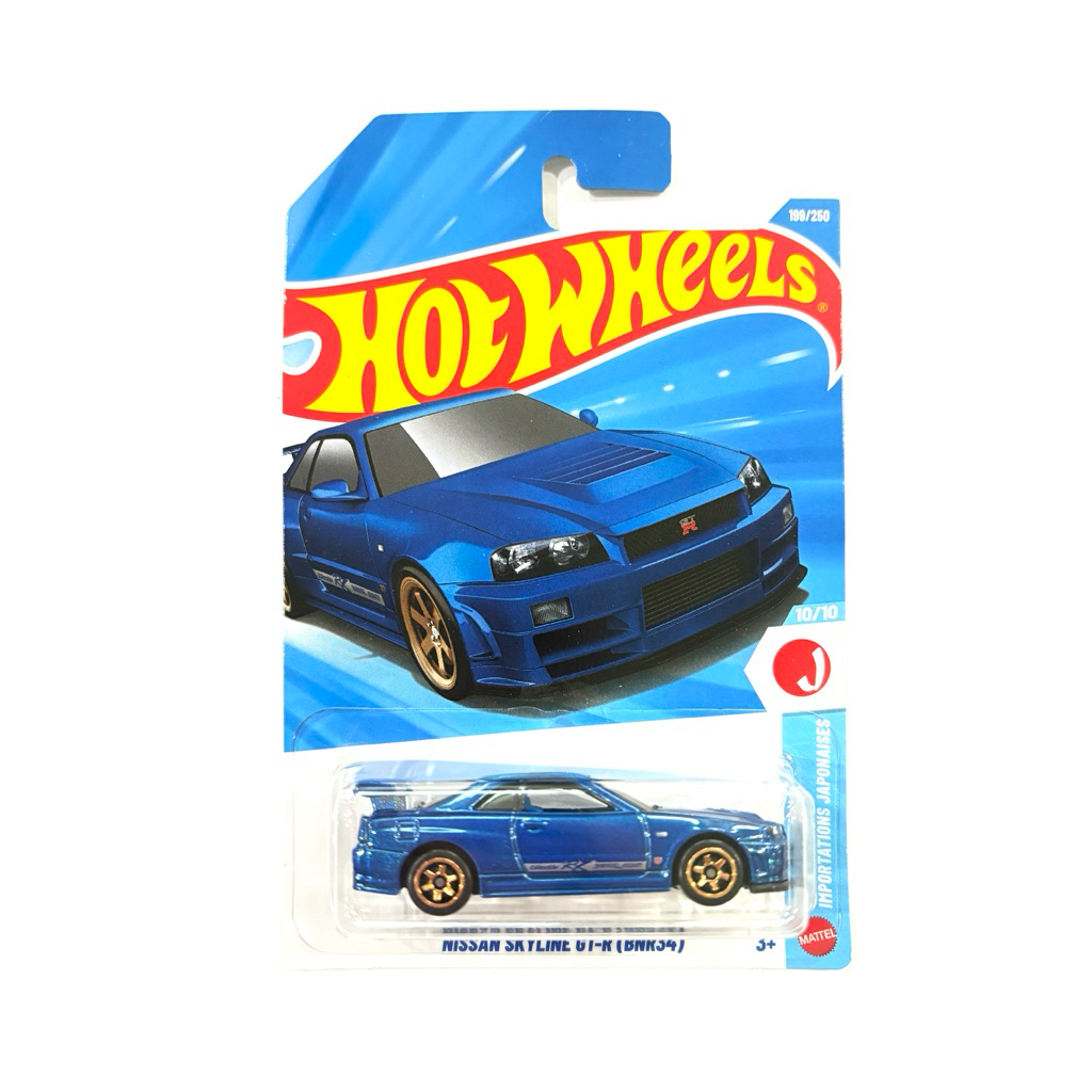 Hot Wheels | NISSAN SKYLINE GT-R(BNR34) |‼️แพคมีรอย รถมีตำหนิสีตรงท้ายรถ มุมแพคยับ แพคใสบุบ‼️|📦สินค้ามีพร้อมส่ง