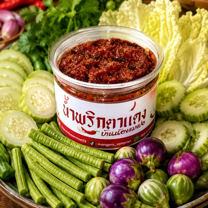 น้ำพริกตาแดง 250 กรัม/กระปุก