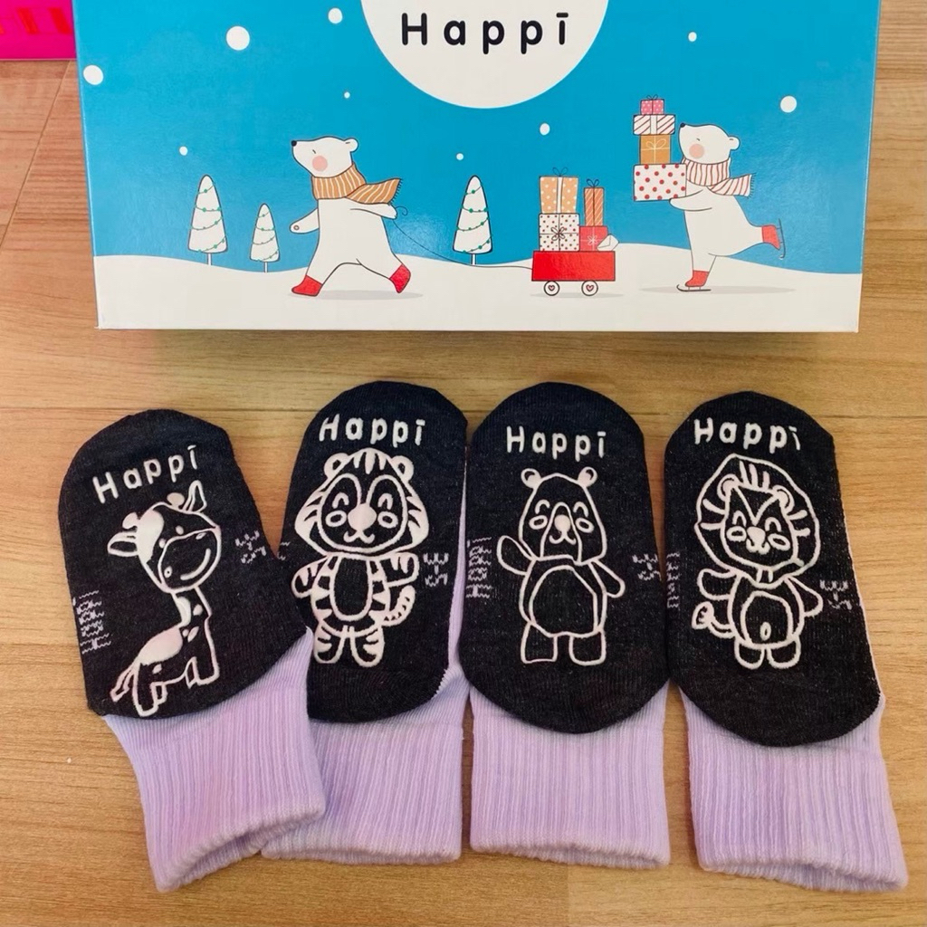 ถุงเท้านักเรียนกันลื่น รุ่น Happi By Carson ( 1 คู่ )  (บิลเบิกแจ้งช่องแชท พร้อมชื่อน้อง,ชื่อโรงเรียน))