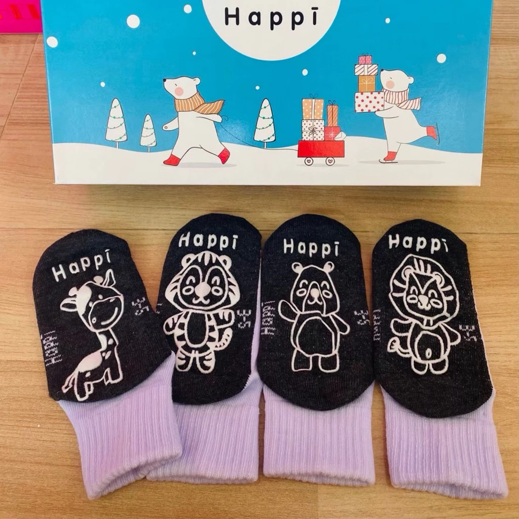 ถุงเท้านักเรียนกันลื่น รุ่น Happi By Carson ( 1 คู่ ) (บิลเบิกแจ้งช่องแชท พร้อมชื่อน้อง,ชื่อโรงเรียน))