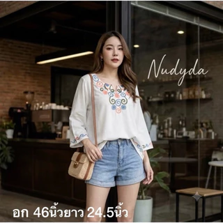 🛍️ เสื้องานปัก โบฮีเมียน 🧥 อก 44-48” ยาว 23.5-24“ (ขนาดจะอยู่ที่ด้านล่างของรูปค่า) เนื้อดี ไม่ร้อน ทรงสวย สาวอวบใส่ได้