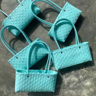 Saan bag กระเป๋าสานพลาสติก มี6สี