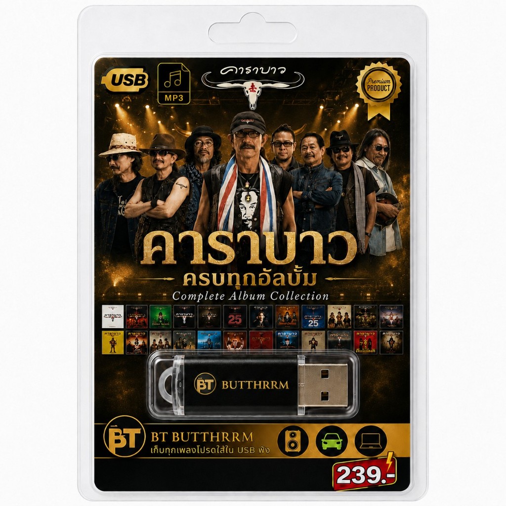 USB เพลงเพื่อชีวิต 325 เพลง แฟลชไดร์ฟ์ MP3 4GB ฟังในรถ คอม ลำโพง ไม่ต้องเน็ต ของขวัญผู้ใหญ่