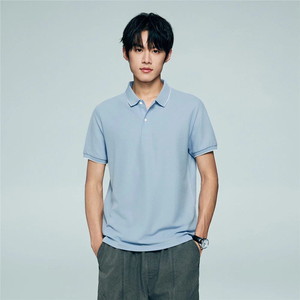 GIORDANO (Online Exclusive) เสื้อโปโลผู้ชาย Men's Ice Cooling Contrast Polo 13016022