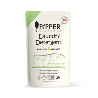 Pipper Standard Value Pack ผลิตภัณฑ์ซักผ้ากลิ่นเลมอนกราส ขนาด 750 มล. จำนวน 2 ถุง.ราคาปกติถุงละ 185 บาท