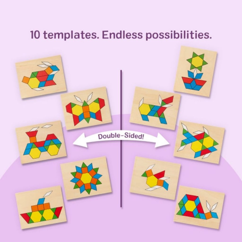 Melissa & Doug لعبة تانغرام أشكال هندسية 10 أنماط — صورة 4