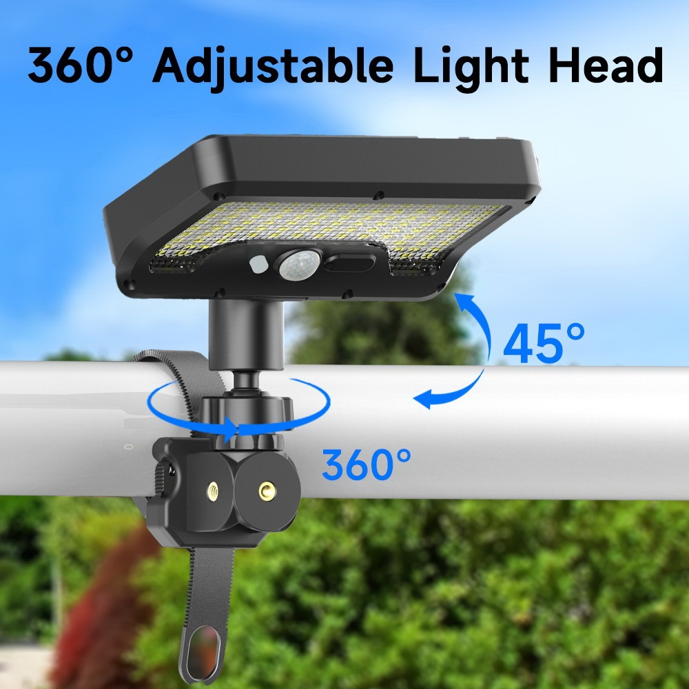 LUMI 💡ไฟรัดสายพลังงานแสงอาทิตย์ แบบไม่ต้องเจาะรู ปรับมุมได้ 360° เซ็นเซอร์ตรวจจับการเคลื่อนไหว ใช้สำหรับรั้ว ลานบ้าน รูปที่ 9