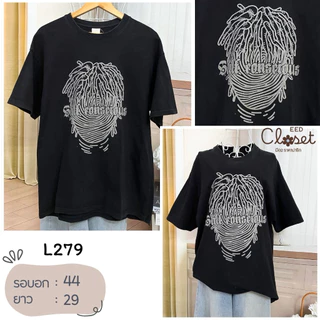 เสื้อยืดมือสอง Oversize XL อก42-44 เสื้อยืดสีดำ สตรีทเกาหลี เสื้อยืดแฟชั่น ผู้หญิง ผู้ชาย ใส่ได้ เสื้อยืดโอเวอร์ไซส์