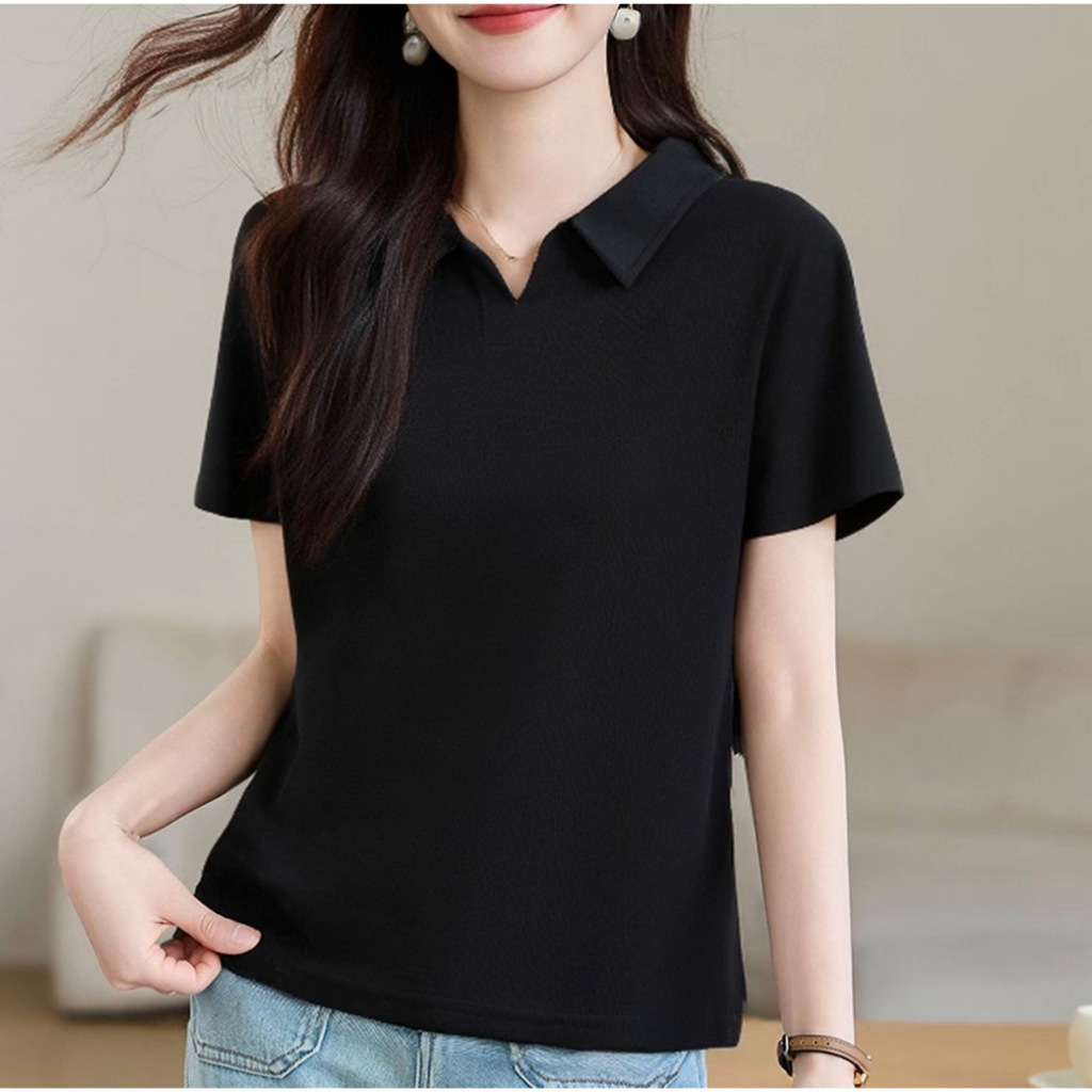 เสื้อโปโลแขนสั้นสำหรับผู้หญิง: เสื้อที่ดูดีมีสไตล์ สวมใส่ได้หลากหลายโอกาส และมีความประณีต โดดเด่นด้วยดีไซน์ที่เรียบง่ายแ