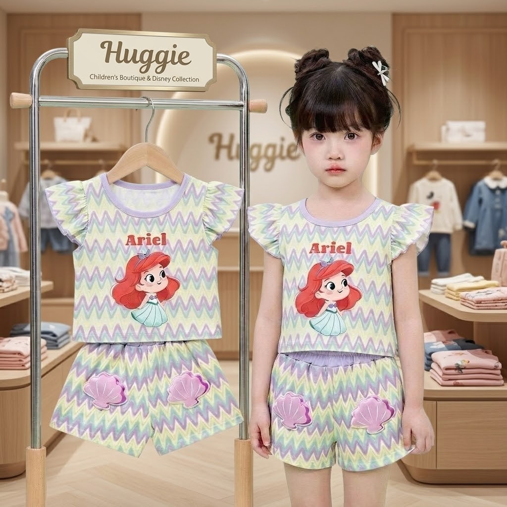 พร้อมส่ง bd10 9594 ชุดลายแอเรียล