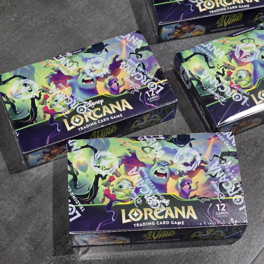 กล่อง การ์ด Disney Lorcana Set 13 Attack of the Vine Booster Eng Made in Belgium ของใหม่ พร้อมส่ง Monster Inc