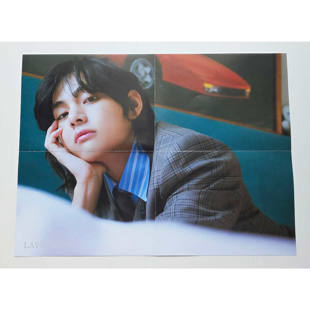 Folded Poster จาก อัลบั้ม V ( BTS ) - Layover Album ของแท้ Kpop โปสเตอร์ พับ วี Taehyung