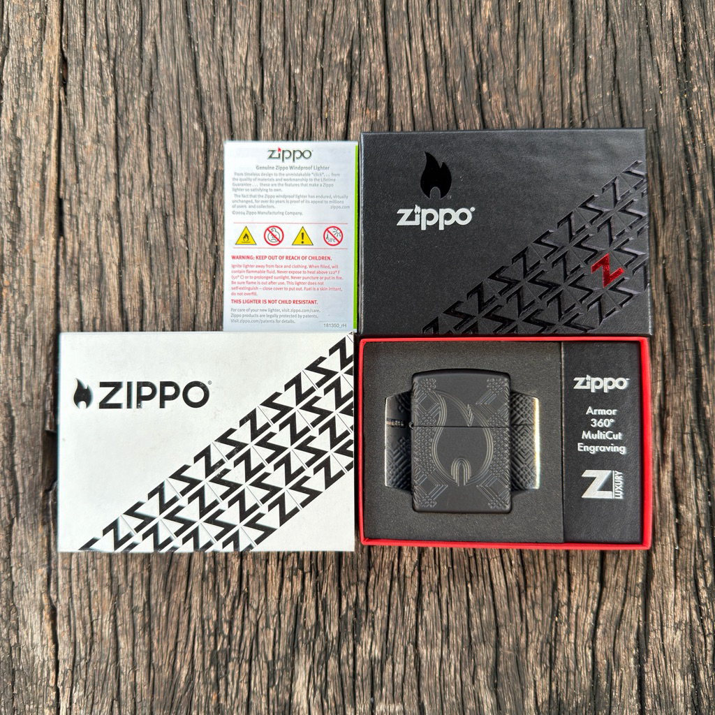 ไฟแช็ก Zippo รุ่น 46775 Armor Rivet Flame Design