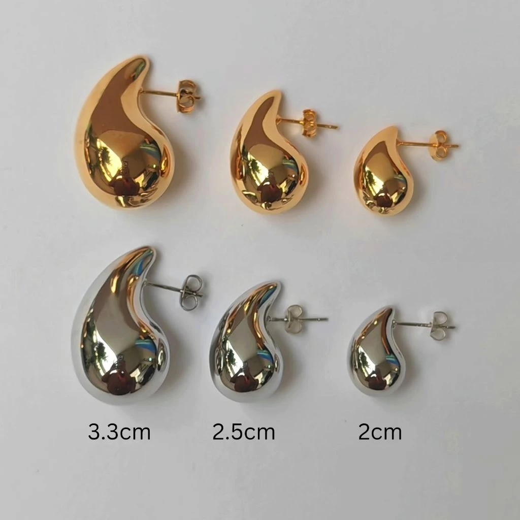 💫 nnlin. TearDrop ต่างหูหยดน้ำ ชุบทอง 24K (Stainless Steel / S925)