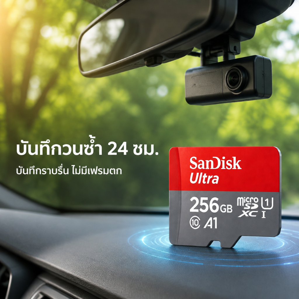 Sandisk Ultra MicroSDCard 16GB/32GB/64GB/128GB/256GB/512GB/1TB Class10 A1 (SDSQUAB)เมมโมรี่การ์ด TF Card แท๊บเล็ต Tablet