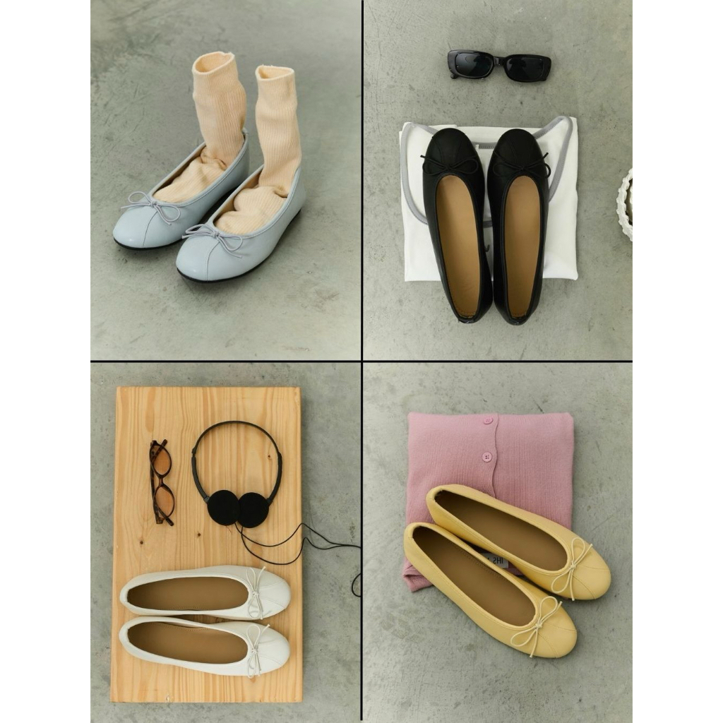 (เท้าผอมลด 1 ไซส์จากปกติ / เท้ากว้างเนื้อเยอะ ใส่ตรงไซส์) The Street Wear Studio l Parma Flats
