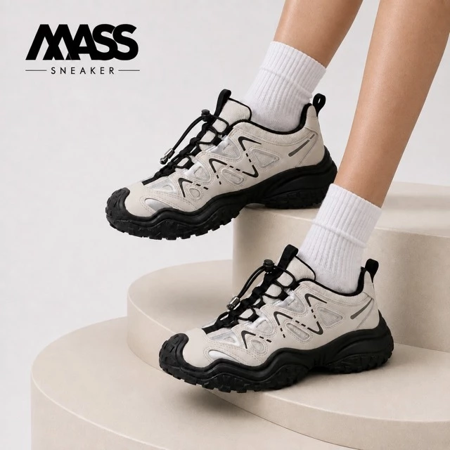 MASS Sneaker *บวกเพิ่ม 1 ไซซ์* รองเท้าผ้าใบ ไซส์ใหญ่ รองเท้าผ้าใบทรงสปอร์ต รองเท้าเดินป่า นุ่ม กันลื่น เดินป่า [LN5200]