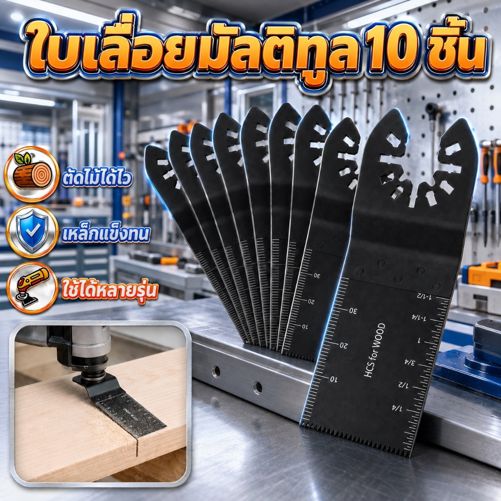 เครื่องตัดเหล็กคาร์บอนสูงหลายแบบสั่น เครื่องมือ DIY ใบเลื่อย ชุด สำหรับการตัดโลหะไม้พลาสติก
