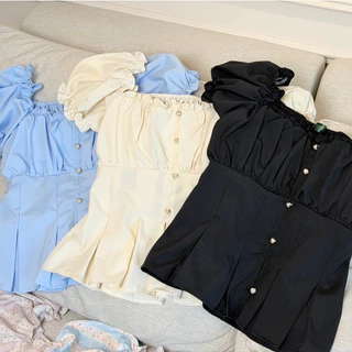 Maharani - Élégance Charm เสื้อคอเหลี่ยมแขนตุ๊กตา - อก 38-46 - #159