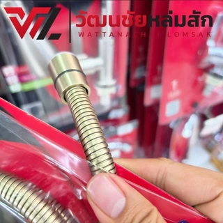 DONMARK สายฝักบัว/สายชำระ สแตนเลส 304 สีทองด้าน ความยาว 120 ซม. ยืดได้ รุ่น BS-120