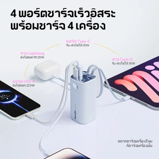 [China CCC]Handin PD35W Power Bank 30000mAh ชาร์จเร็ว แบตเตอรี่สำรอง มีหน้าจอ LED