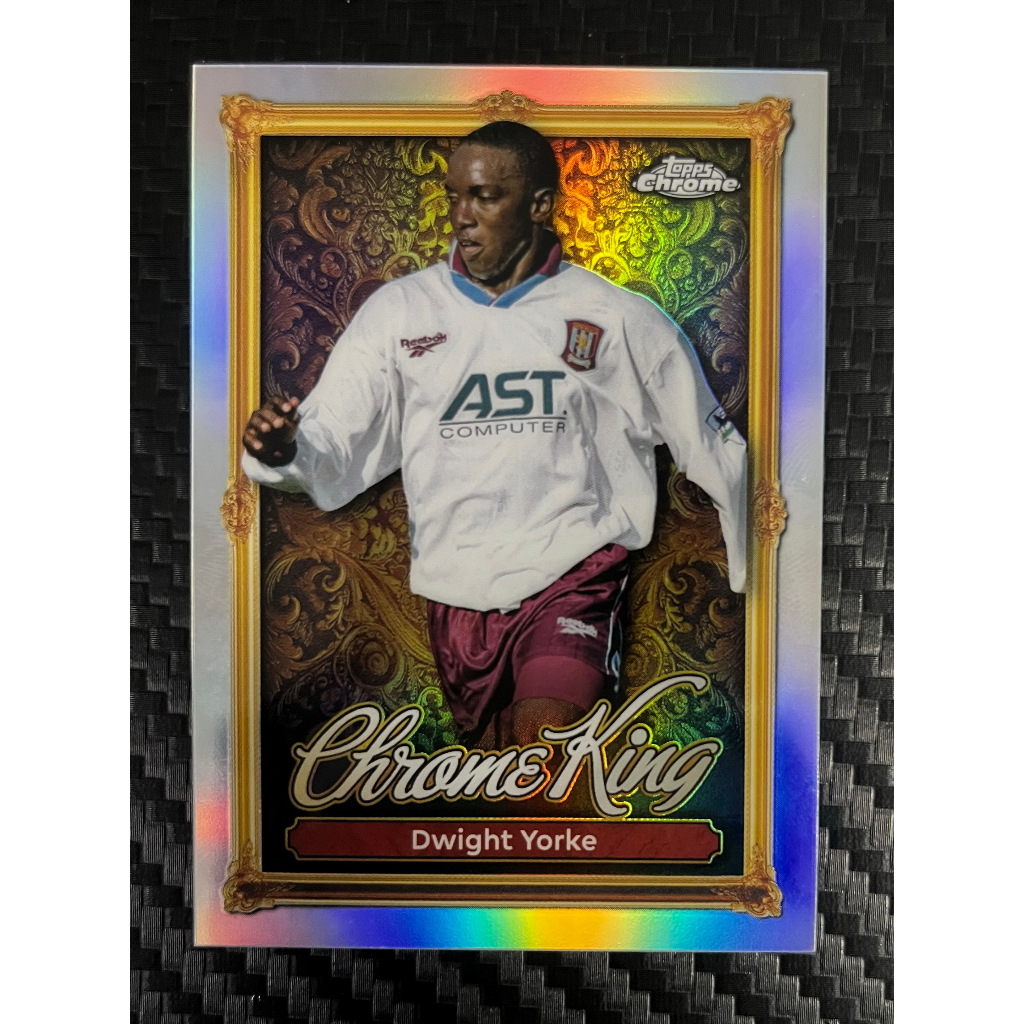 การ์ดฟุตบอล ดไวท์ ยอร์ค Dwight Yorke Topps Chrome ชุด Aston Villa