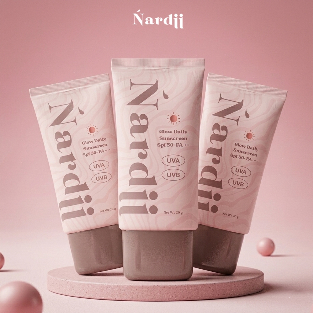 No.02 กันแดดนาร์ดี้ร์ Nardii Glow Daily Sunscreen SPF50+ PA++++ ( 3 หลอด)