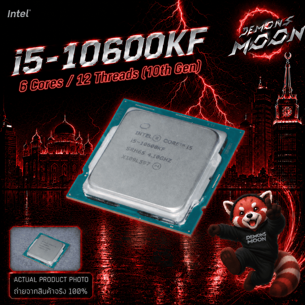 ซีพียู Intel Core i5-10600KF 4.10GHz (Gen 10) 6C/12T Unlocked [มือสอง] + ประกันร้าน Demons moon 7 วั