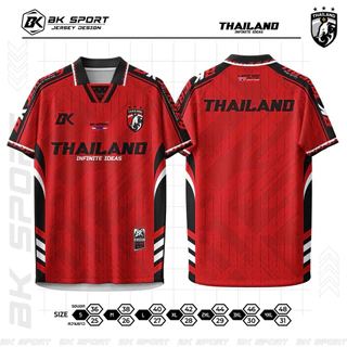 BK THAI INFINITY-เสื้อบอลคอปกวินเทจ ทันสมัย สวมใส่สบาย สปอร์ต ผ้านิ่มระบายอากาศดี Tha050869