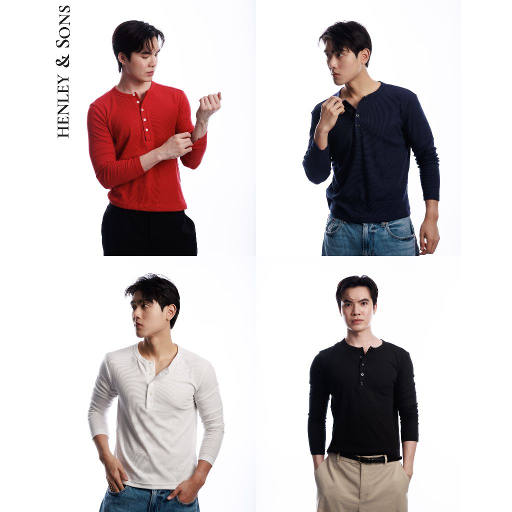 Henley Shirt แขนยาว แบรนด์ henleyandsons