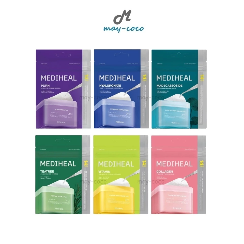 ถูก/แท้/มีไลฟ์ (ซอง 14 แผ่น) โทนเนอร์แพด Mediheal Toner Pad Mini Size มาสก์ Pads แผ่นมาสก์ มาสก์หน้า บำรุงผิวหน้า ชุ่มชื