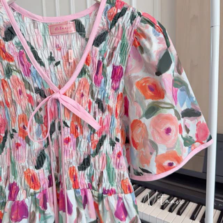 NITAAN ♥️ PORJAI DRESS เดรสพอใจที่ทำถึงมาก พลอยอยากได้คอตตอนยาวใส่ไม่ร้อน ช่วงบนสม็อคไม่พอง แขนปล่อยๆ ออกมาเป็นตัวนี้ค่า