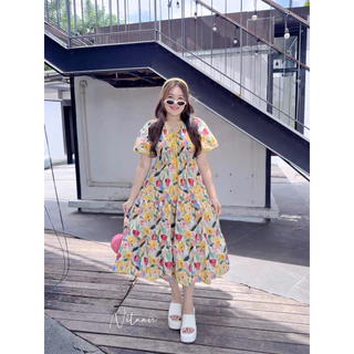 NITAAN ♥️ PORJAI DRESS เดรสพอใจที่ทำถึงมาก พลอยอยากได้คอตตอนยาวใส่ไม่ร้อน ช่วงบนสม็อคไม่พอง แขนปล่อยๆ ออกมาเป็นตัวนี้ค่า