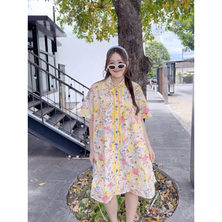 NITAAN💜(48)JOY JOY DRESS น้องจอยเวอร์ชันอัปเกรดเป็นผ้าคอตตอนมีซับในใส่ริบบิ้นอยากตัดสีสวยเหมือนเดิม