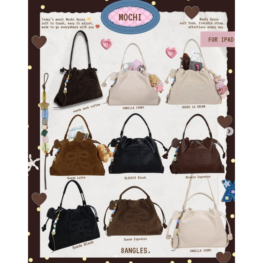กระเป๋าทรงเกี๊ยว รุ่น MOCHI แบรนด์ 8angles 🖤 มือสอง ใหม่กริบ เทียบมือ 1 สวยมากก สะพายได้หลายแบบ