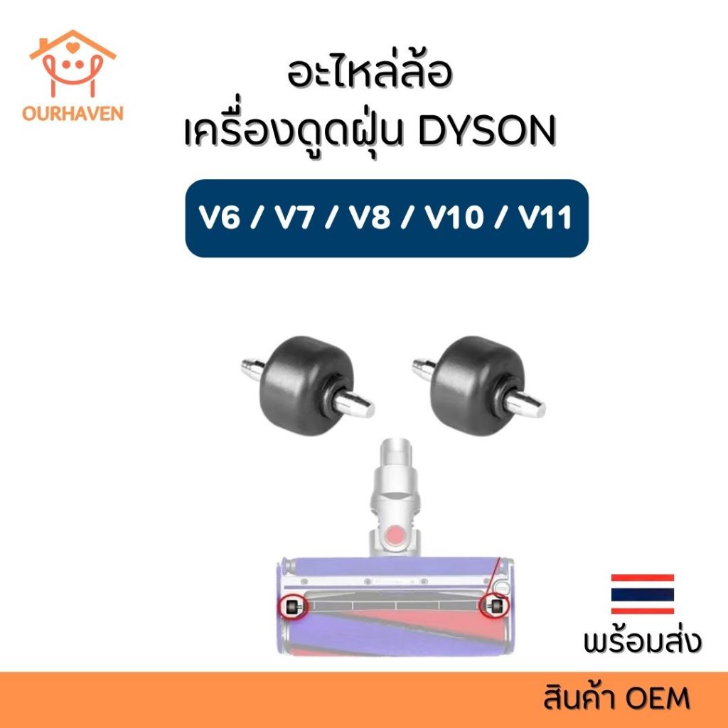 อะไหล่ล้อ เครื่องดูดฝุ่นDyson 1คู่ สินค้าผลิตจากโรงงานเดียวกับแท้