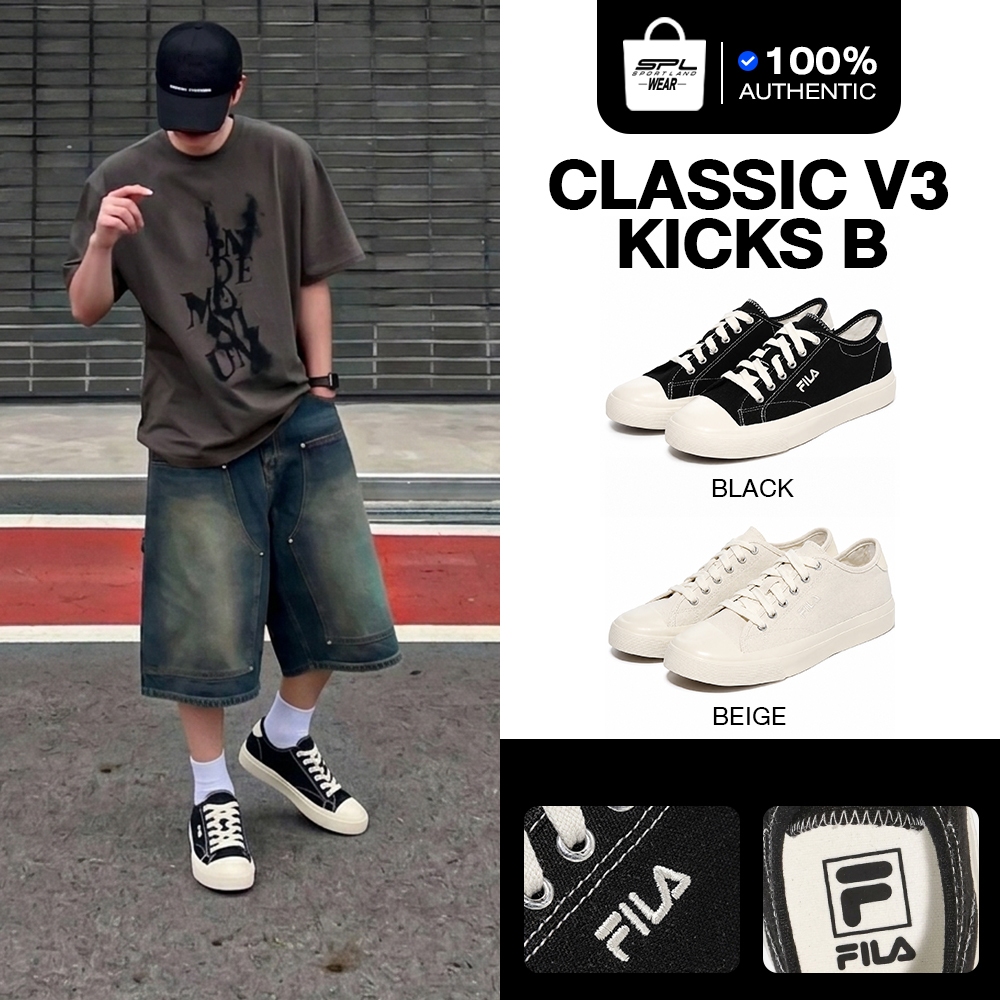 Fila Collection ฟีล่า รองเท้าผ้าใบ รองเท้าลำลอง UX Classic KicksB V3 1XM01949F-001 / 1XM01949F-920 (1990)